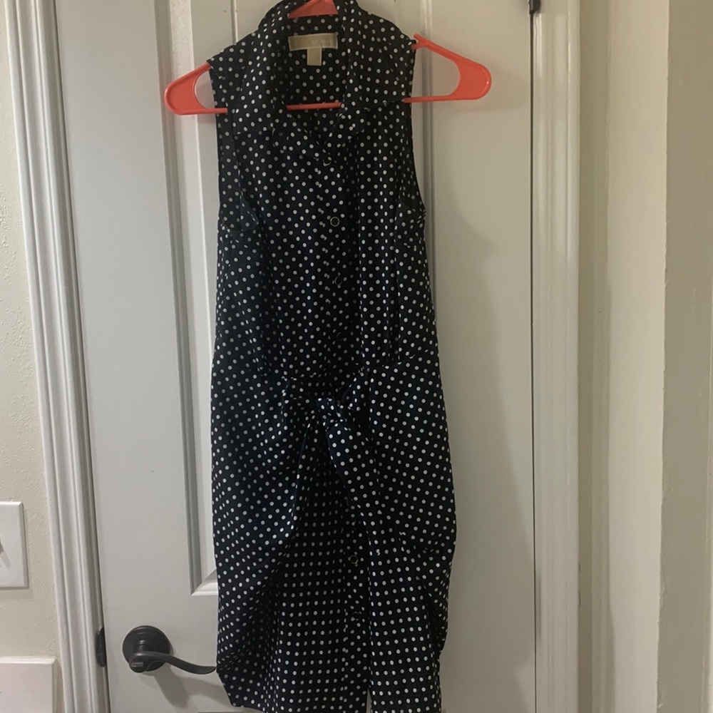 Button up polka dot Michael Kors dress
